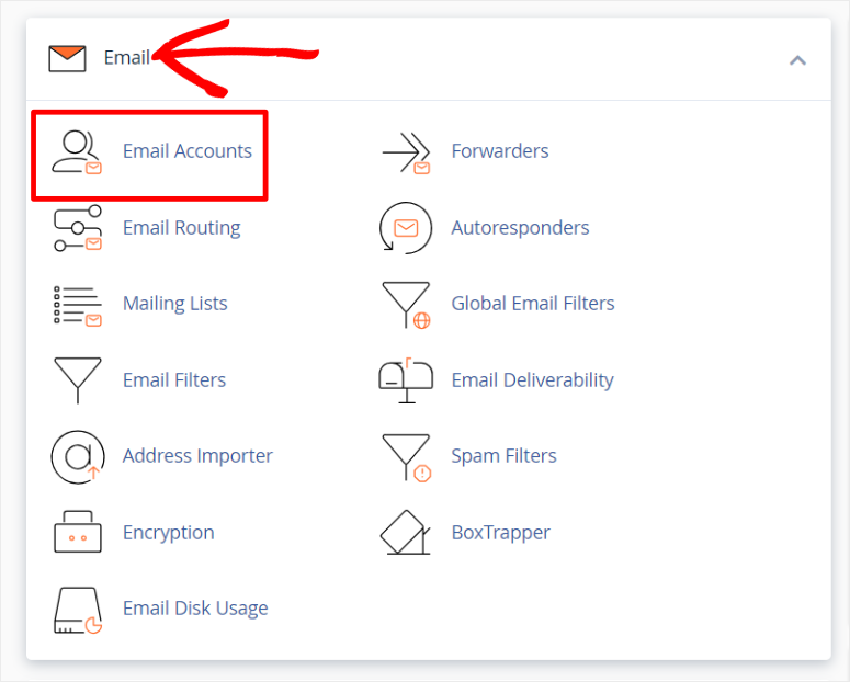 bluehost cpanel email setup