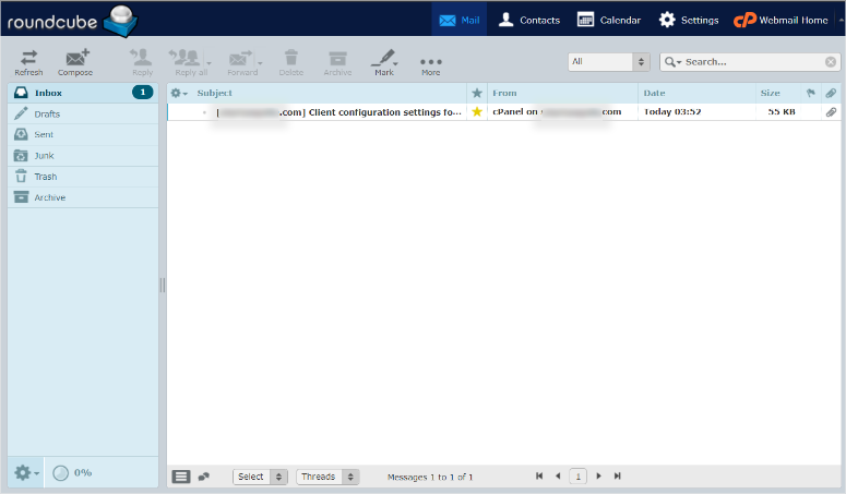bluehost email interface