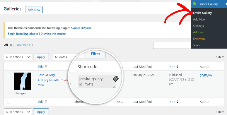 envira-add-gallery-with-shortcode - IsItWP - Free WordPress Theme Detector wordpress gallery shortcode