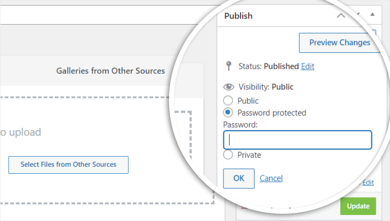 envira password protection