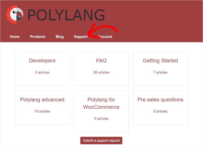 polylang support documentation