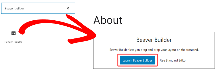 launch beaver builder block