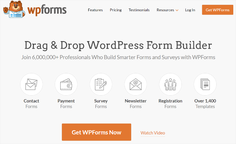 wpforms homepage