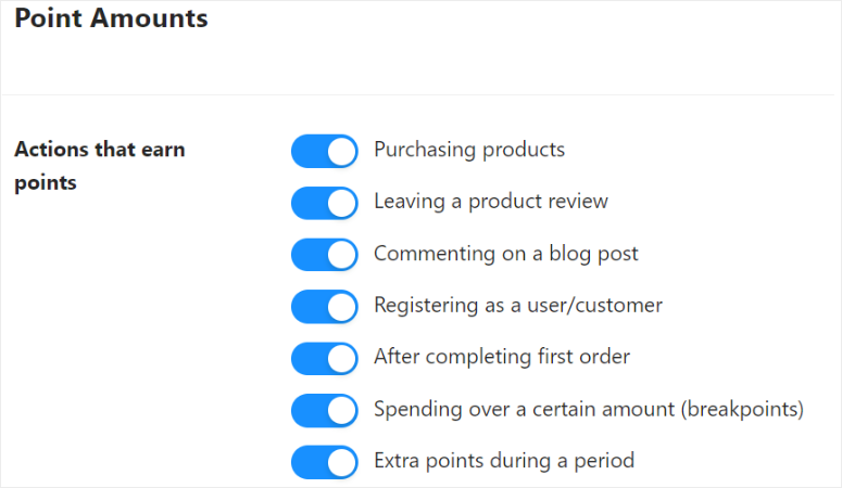 advanced coupons actions that earn points