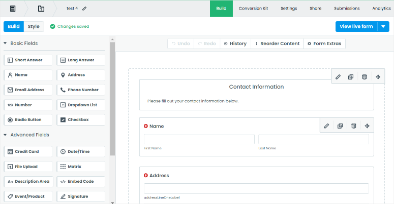 formstack form builder