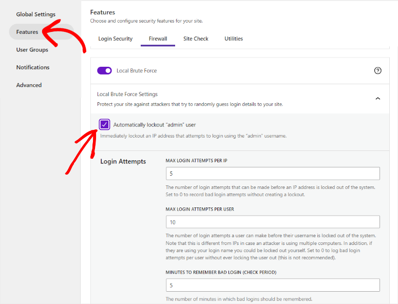 solid security setup auto lockout admin