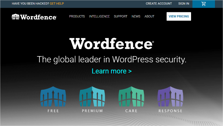 wordfence security homepage