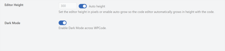 wpcode dark mode