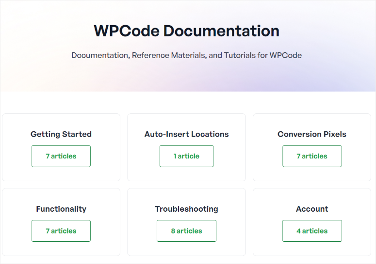 wpcode documentation