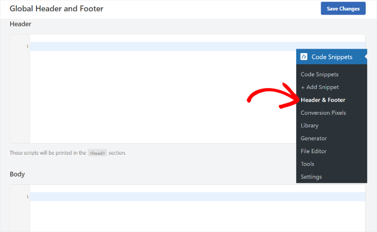 wpcode insert headers and footers