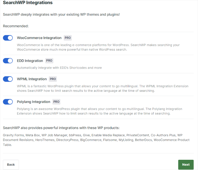 searchwp integrations