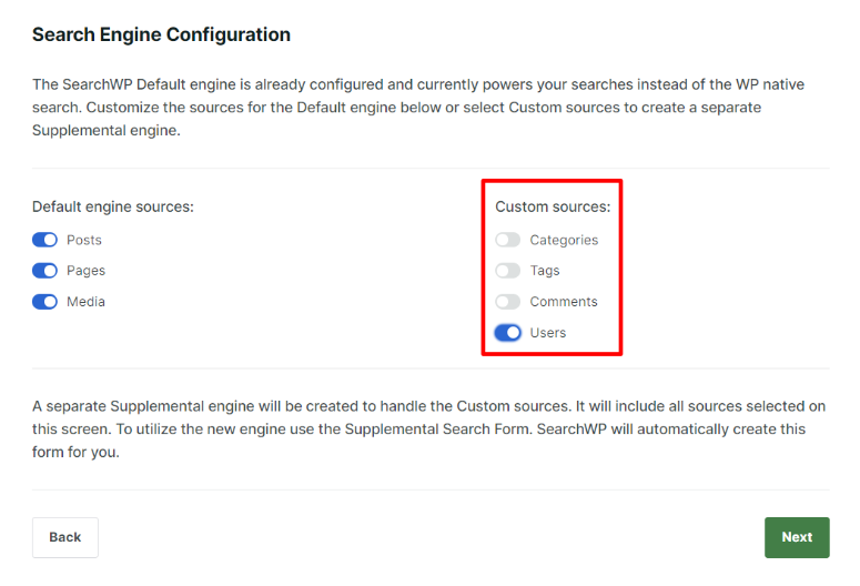 searchwp search engine config