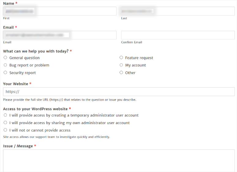 searchwp support ticket form
