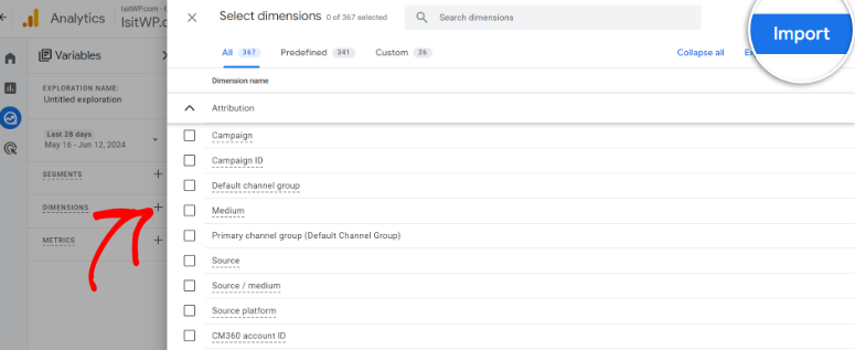 GA4 add dimensions