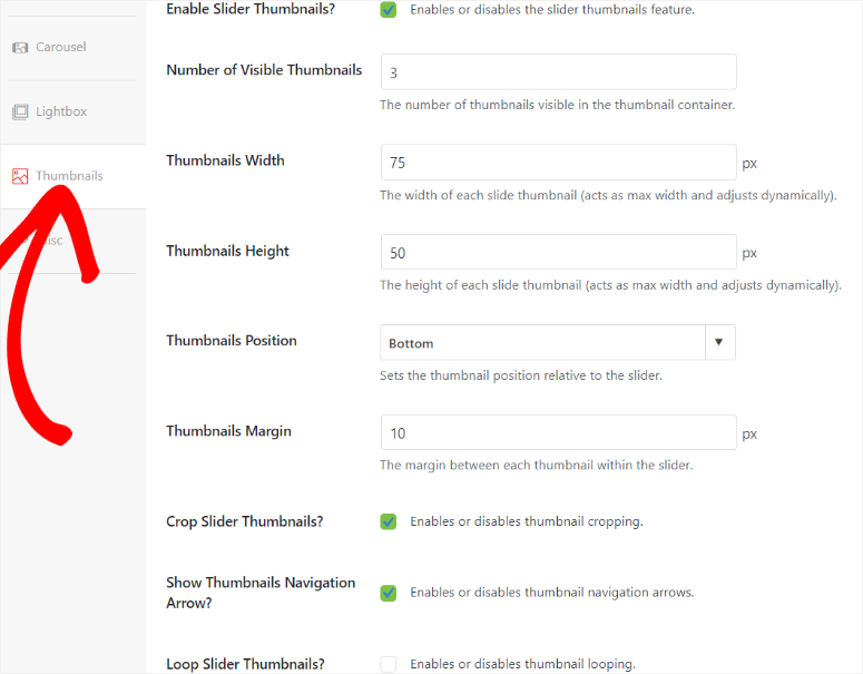 soliloquy thumbnail navigation