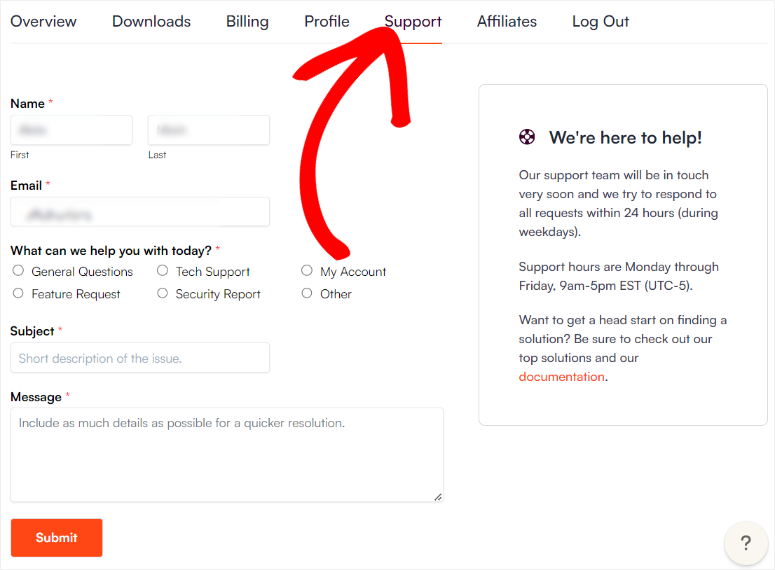 duplicator pro submit ticket