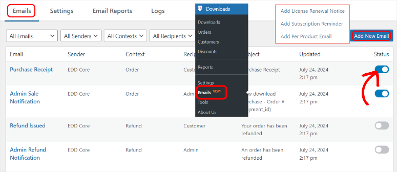 edd-add-email - IsItWP - Free WordPress Theme Detector edd add email