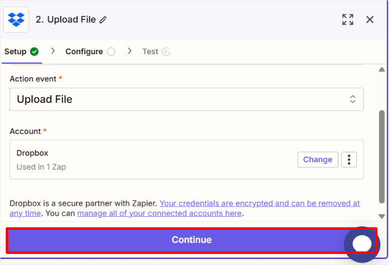 dropbox-zapier-setup - IsItWP - Free WordPress Theme Detector dropbox zapier setup complete
