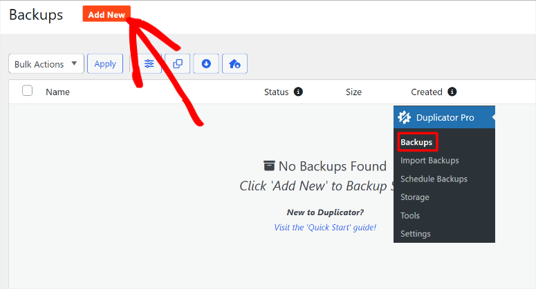 duplicator-pro-add-new - IsItWP - Free WordPress Theme Detector duplicator pro add new