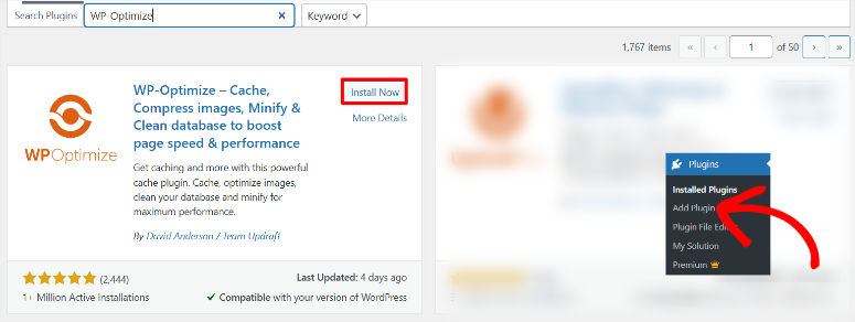 install-wp-optimize - IsItWP - Free WordPress Theme Detector install wp optimize