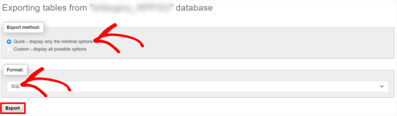 manually-export-database - IsItWP - Free WordPress Theme Detector manually export database