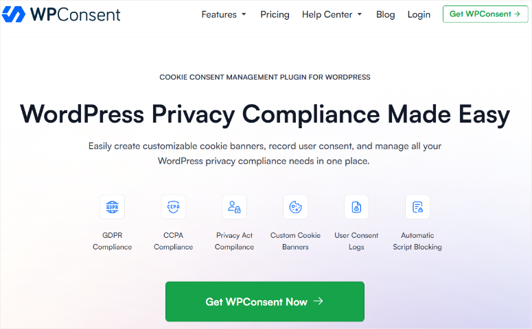 wpconsent-homepage - IsItWP - Free WordPress Theme Detector wpconsent homepage