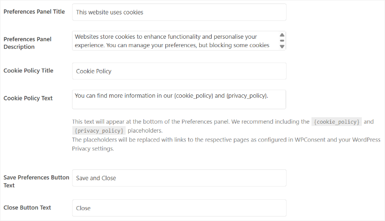 wpconsent-preferences-panel-title - IsItWP - Free WordPress Theme Detector wpconsent preferences panel title