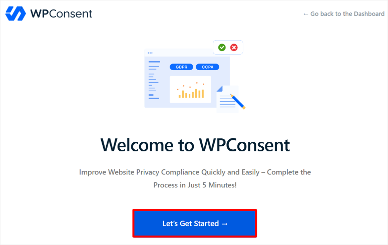 wpconsent-wizard-lets get started - IsItWP - Free WordPress Theme Detector wpconsent wizard lets get started