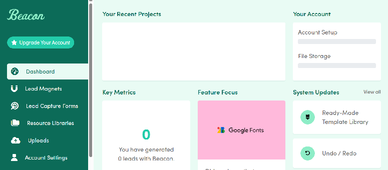 beacon-dashboard - IsItWP - Free WordPress Theme Detector beacon dashboard
