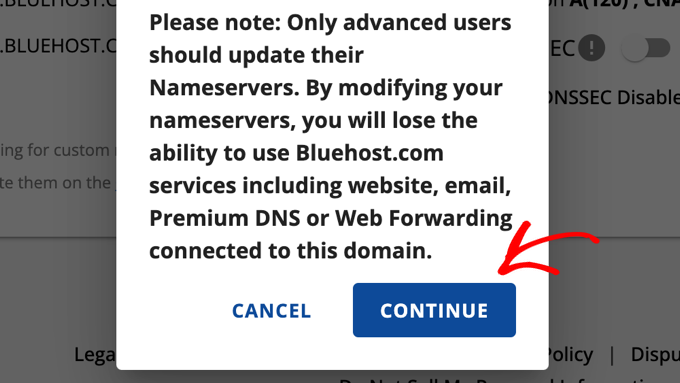 bluehost-disclaimer-update-nameservers - IsItWP - Free WordPress Theme Detector bluehost disclaimer update nameservers