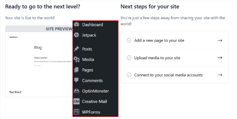 bluehost-new-site-setup - IsItWP - Free WordPress Theme Detector bluehost new site setup