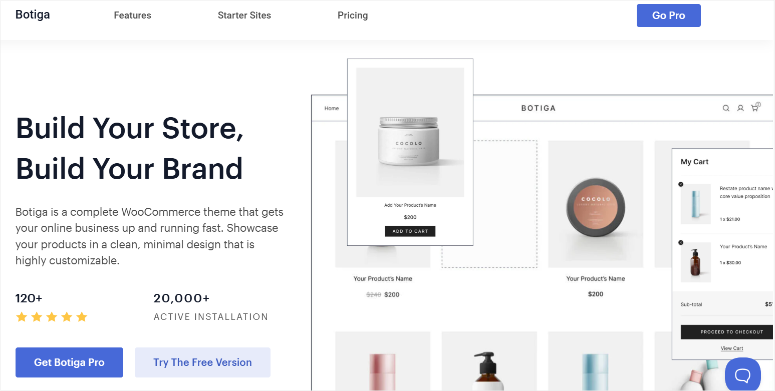 botiga homepage