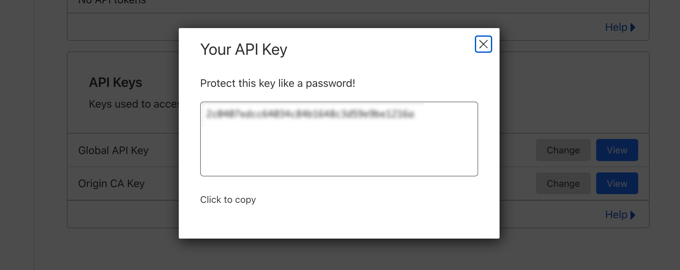 cloudflare-click-to-copy-api-key - IsItWP - Free WordPress Theme Detector cloudflare click to copy api key