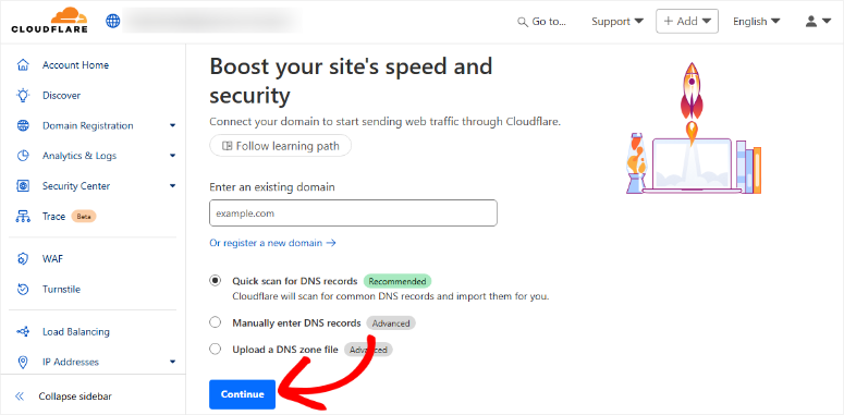 cloudflare-dashboard-enter-existing-domain - IsItWP - Free WordPress Theme Detector cloudflare dashboard enter existing domain