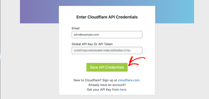 cloudflare-save-api-credentials - IsItWP - Free WordPress Theme Detector cloudflare save api credentials