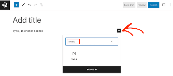manual-adding-tiktok-block - IsItWP - Free WordPress Theme Detector manual adding tiktok block
