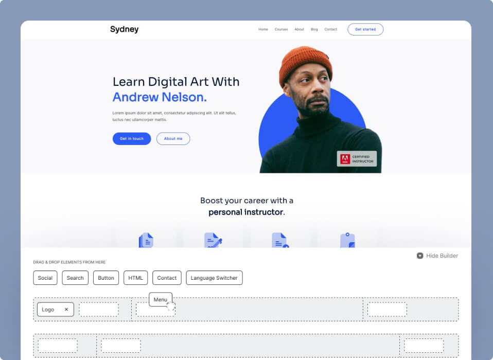 sydney header builder