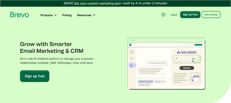 brevo-homepage - IsItWP - Free WordPress Theme Detector brevo homepage