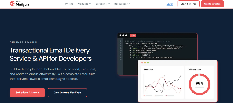 mailgun-homepage - IsItWP - Free WordPress Theme Detector mailgun homepage