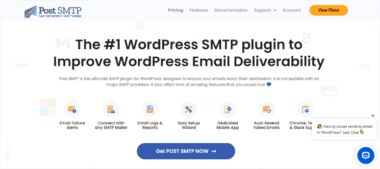post-smtp-homepage - IsItWP - Free WordPress Theme Detector post smtp homepage