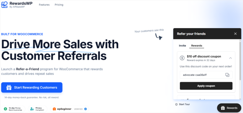 rewardswp homepage