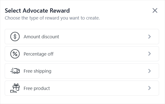 rewardswp select reward type