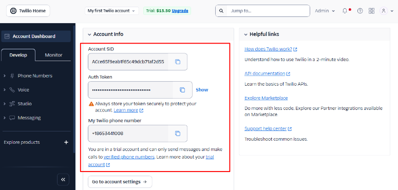 twilio-console-phone-number - IsItWP - Free WordPress Theme Detector twilio console phone number