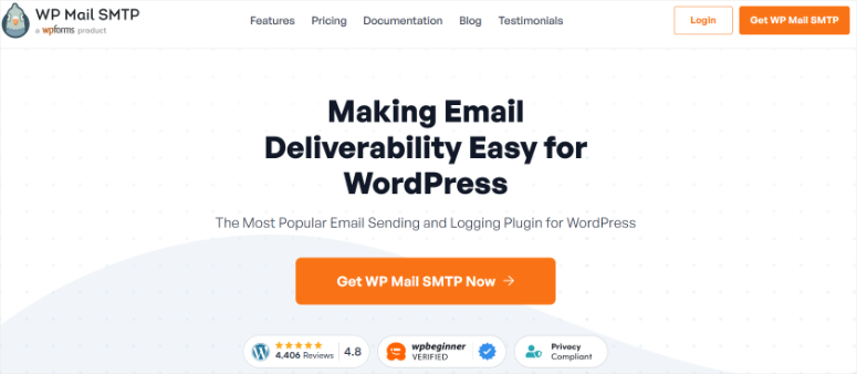 wp mail smtp homepage