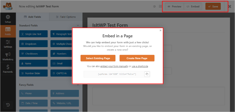 wpforms-builder-embed-options - IsItWP - Free WordPress Theme Detector wpforms builder embed options