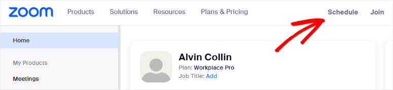 zoom-schedule-button - IsItWP - Free WordPress Theme Detector zoom schedule button