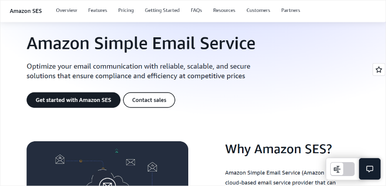 amazon ses homepage