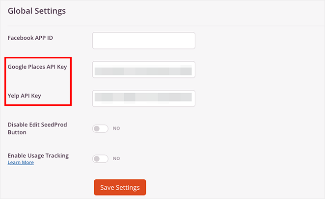api-key-settings-seedprod - IsItWP - Free WordPress Theme Detector api key settings seedprod