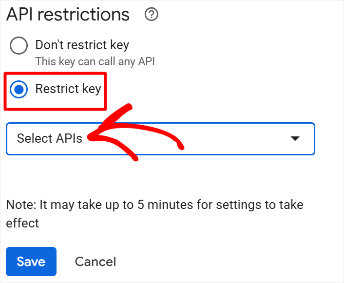 google cloud console restrict api