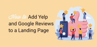 how to add yelp and google reviews to a landing page
